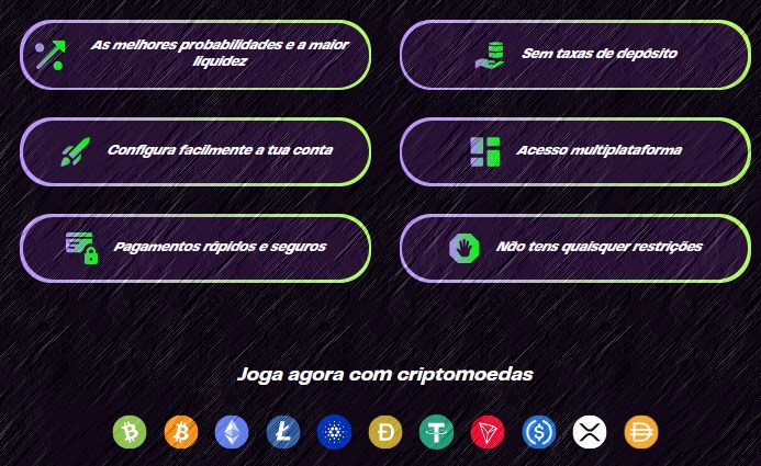 Página inicial com as promessas da oferta